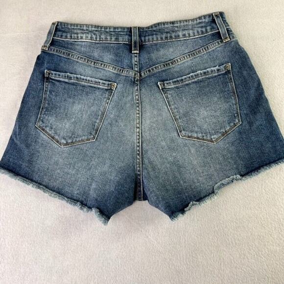 Arizona Jean Company Shorts Women 11 Distressed Hi-Rise Shortie Factory Zip Hem - Picture 8 of 9